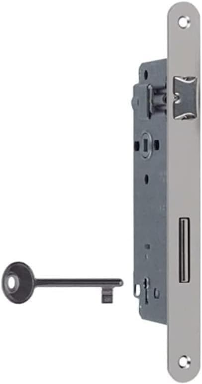 bricoleva.it Interior Door Lock, Lock for Door Door Locks with or without Key (Patent Lock, Satin Chrome)