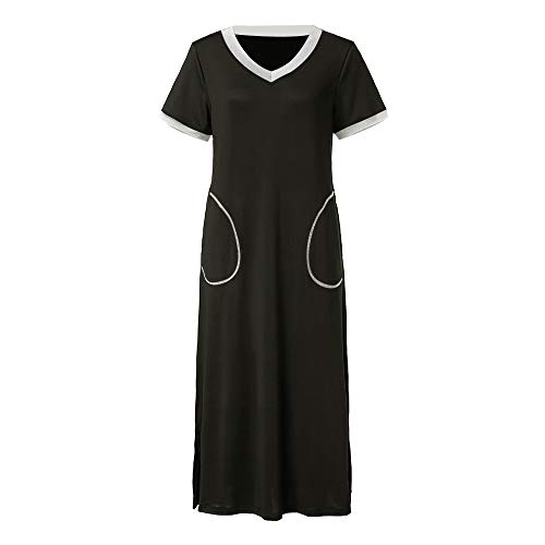 Robe de nuit 2026 en pur coton d'une douceur d'exception noir S