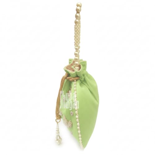 Image of Woman's Silk Hand Work Handbag Potli Bag