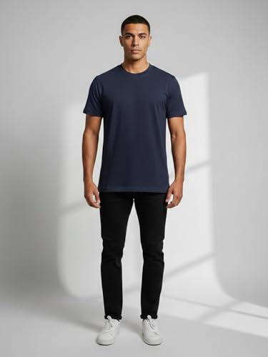 Image of Dollar Easy Fit Cotton Blend Pack of 1 Solid Men's Round Neck T-Shirt