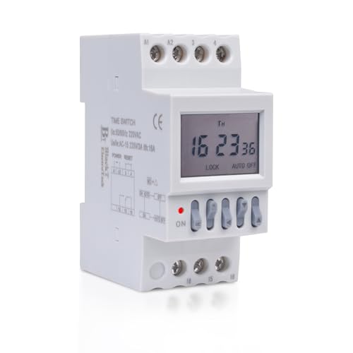 Blackt Electrotech (BT41BL) : 220V Din Rail Mount Digital Timer 40-Group Time-Controlled Ringer Timer School Bell Relay