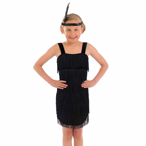 Vestido negro estilo flapper para niñas miniatura 2