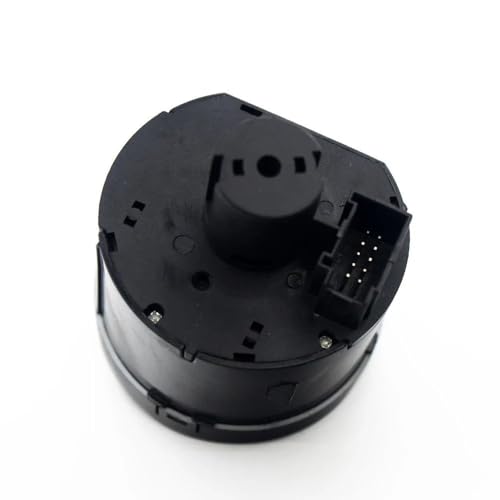 Interrupteur de commande de phares robuste avec bouton rotatif noir 1T0941431B