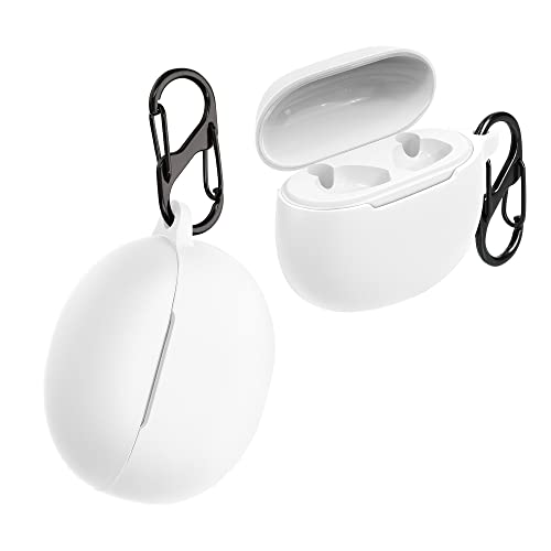 kwmobile Case Compatible with Oppo Enco Air/Enco Air W32 Case - Silicone Cover Holder for Earbuds - White