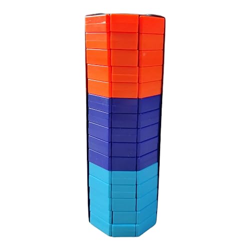 Image of PLUSPOINT Octa Tetris Stacking Building Block Game For The Whole Family - 2 To 4 Players Ages 6 To 96 - Plus Fun Party Games For Up To 8 Players (Tetris Game), Multicolor