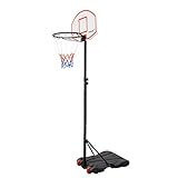 HooKung Portable Junior Basketball Hoop Stand Free Standing with Height Adjustable for Kids