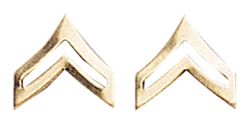 Insigne Corporal Rothco couleur or écusson métallique de grade militaire américain