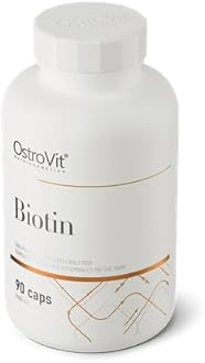 Biotin 2500 mcg, Vitamin B7, Healthly Hair, Skin, Nails, Food Supplement, 90 Capsules | OstroVit