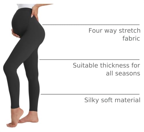 Image of Buttergene Maternity Leggings Buttery-Soft 28'' Maternity Yoga Pants | Silky-soft, Suitable Thickness, Ultimate Comfort, Yoga, Elastic Band, U-shaped Belly, Pregnancy and Postpartum