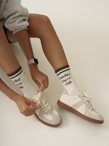 Image of Shapes Studio Half Calf Grip Socks, Cute Fruit Pilates Socks, Ruffle Socks, Non-Slip for Barre Yoga