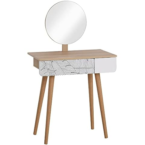 HOMCOM Adjustable Mirror Dressing Table Cover