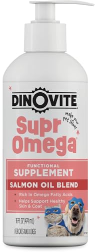 Dinovite SuprOmega Wild Caught Salmon Oil for Dogs...