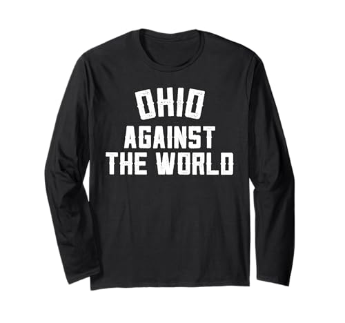 Vintage Ohio Against The World Funny Football Long Sleeve T-Shirt
