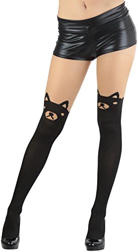 Image of ToBeInStyle Women's Cute Thigh High Printed Character Tights