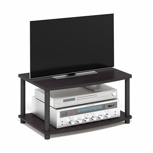 Furinno TURN-N-TUBE TV Riser Stand, 2-Tier Small Elevated No Tools TV Stand, TV Console for TV up to...