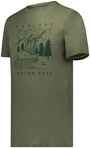 Holloway Boys' Youth Eco-Revive Tee, Olive Heather, X-Large #TOP5