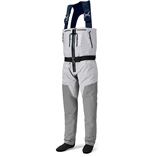 Drryfsh Zip-Front Breathable Chest Fishing Waders Zippered Stockingfoot Waders For Men And Women (Xx-Large, Gray) #TOP1