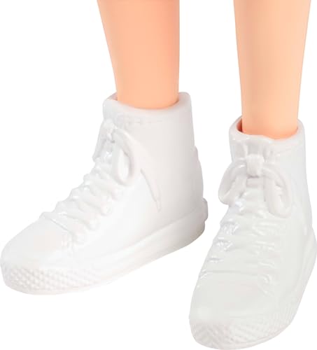 Barbie Fashionistas Poupée Barbie avec cheveux roux portant un haut de sport avec ’inscription « B » et une jupe plissée avec montre et baskets HYT90 - vue 6