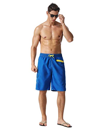 Nonwe Men's Swim Trunks Quick Dry Summer Elastic Waist Board Shorts with Lining4