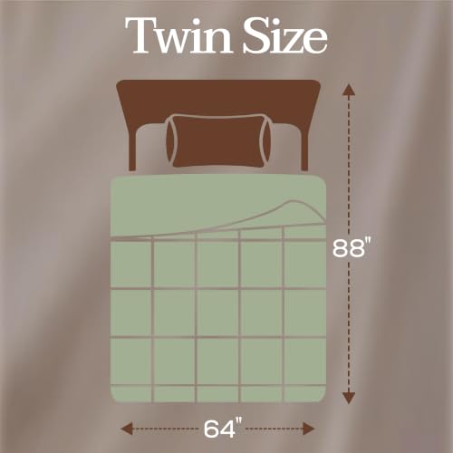 Image of Utopia Bedding Twin Comforter, Duvet Insert, Sage Green, 64 x 88 Inches