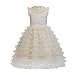 YWLINK Vestido De Princesa De Encaje Sin Mangas para NiñAs Vestido De Tutú De Malla Falda De Soplo Vestido De Pastel Falda De Vestido Falda De Vestir Elegante Y Generosa Vestido De Fiesta 2-7añOs