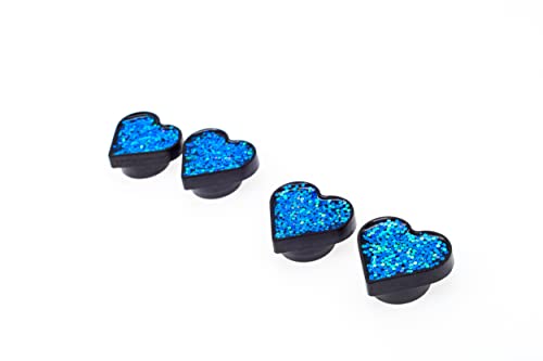 Image of FD&D Multiple Use Shining Screw Cap, Blue Heart Pattern with M6 Machine Screw