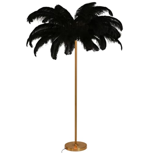 Lámpara de pie con plumas de alta decoración para iluminar tu sala de estar de forma acogedora