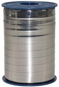 C.E. Pattberg Mexico Metallic Gift Ribbon Slate (Grey), 270 Yards of Balloonribbon for Gift Wrapping, 0.39 inches Width, Accessories for Decoration & Handicrafts, Decoration Ribbon for Presents