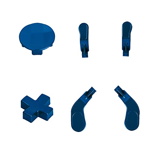 Image of 2PCS Metal D-Pad Button Replacement Kits, 4 PCS Metal Paddles, Hair Trigger Locks Replacement Parts for Xbox One Elite Controller Series 2 (Blue)
