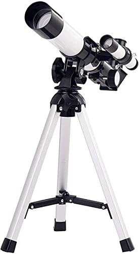 Telescopio refractor astronómico 400mm con trípode y soporte para celular miniatura 3