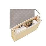 Purse Organizer Insert Fit Toiletry Pouch 26 Premium Microfiber Handbag Shaper with D Ring Attach Ch