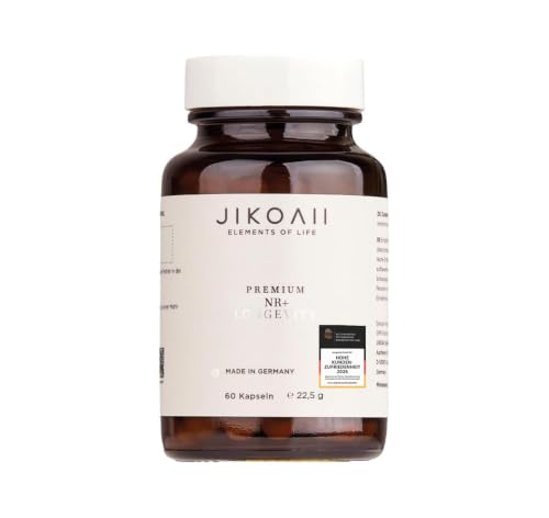 NR Kapseln mit Nicotinamid Ribosid (Niacin) - NAD+ Energiestoffwechsel & Verringerung von Müdigkeit - 60 Kapseln - 300 mg pro Kapsel - Laborgeprüft Made in Germany - JIKOAII NR+