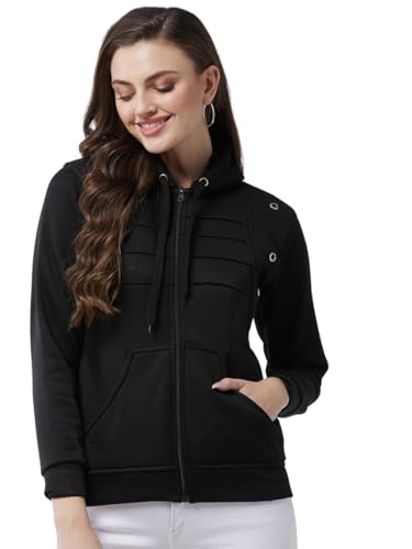Image of Pivl Women's Fleece Blend Winter hooded Jacket.