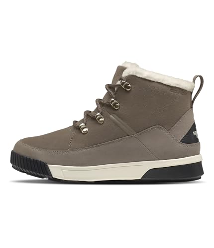 THE NORTH FACE Sierra Mid Lace WP, Botas Cortas al Tobillo Mujer, Cavern Grey White Dune, 37.5 EU