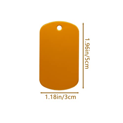 Image of StayMax Aluminum Blank Tags Stamping Blanks 25 Pack (Orange)