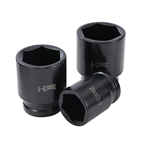 KATSU Impact Socket Set 3/4 Inch Hex Drive 26PCs, 21-65mm Metric with 24-Teeth Ratchet Wrench, Mechanic Garage DIY Automotive Trucks Tractors Engines Repair Tool (Budget) 6 KATSU Impact Socket Set 3/4 Inch Hex Drive 26PCs, 21-65mm Metric with 24-Teeth Ratchet Wrench, Mechanic Garage DIY Automotive Trucks Tractors Engines Repair Tool (Budget) - Image 6