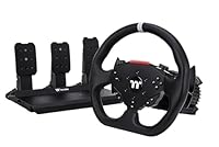 Thermaltake G6 Direct Drive Racing Wheel Bundle mit Lenkrad, Wheel Base und 3 Pedalen | 6 Nm Wheelbase | 13 Zoll D-Shape Lenkrad mit Quick-Release & Dual-Clutch | 16-Bit Encoder | RGB LEDs