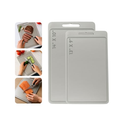 Set de 2 tablas rectangulares de acero inoxidable miniatura 1