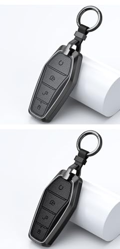 Coque de clé en cuir BYD Atto 3 Han Dolphin : protection luxe métal