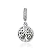 NARTGO Sparkling Grey Tree of Life Family Charm Compatible With Pandora Charms Bracelets