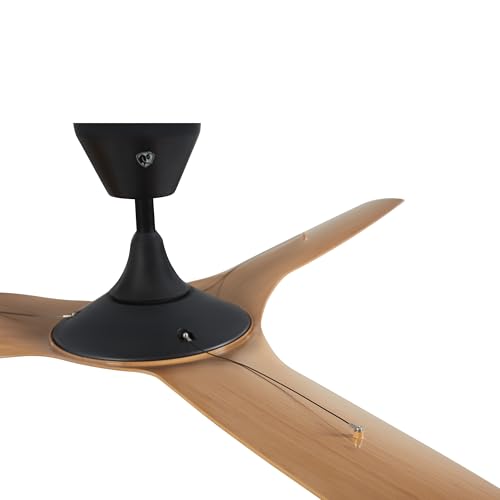 Image of Big Ass Fans Haiku Coastal 52 inch Smart Outdoor Ceiling Fan with Remote for Indoor & Covered Patio, Coastal-Rated, Corrosion-Resistant, Caramel /Black