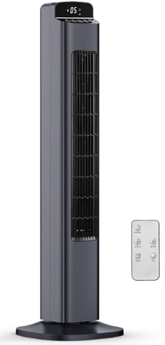 Image of Antarctic Star 36 inch Smart Tower Fan for Bedroom, 23ft /s High-Velocity, 34dB Ultra-Quiet, 80 Oscillating, LED Touch Display, 12H Timer with Remote for Home Office, Gray