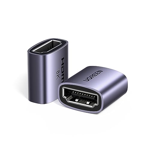 UGREEN Lot de 2 Coupleur HDMI 2.1 8K Rallonge HDMI Femelle vers Femelle 3D Arc Compatible avec PC...