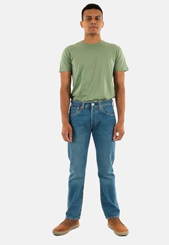 Levi's Herren Jeanshose 501 Original mit Knopfleiste, Straight Fit, Window Pane LTWT, W36/L30 – Ansicht 2