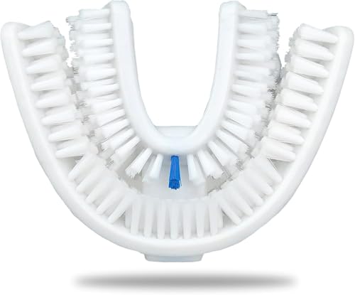V-White U-Shaped Replacement Head for Ultrasonic Toothbrush, 75% Faster, Effective Whole Mouth Deep Clean & Massage, Compatible with All Kind of U Shaped ultrasonic Tooth Brushes - Adult (1-Pack)