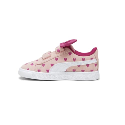 PUMA Kids Girls Suede Classic Re-Bow Heart Print Slip On Sneakers Shoes Casual - Pink - Size 3 M3