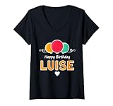 Photo Gallery donna buon compleanno dicendo luise maglietta con collo a v Photo Gallery donna buon compleanno dicendo luise maglietta con collo a v