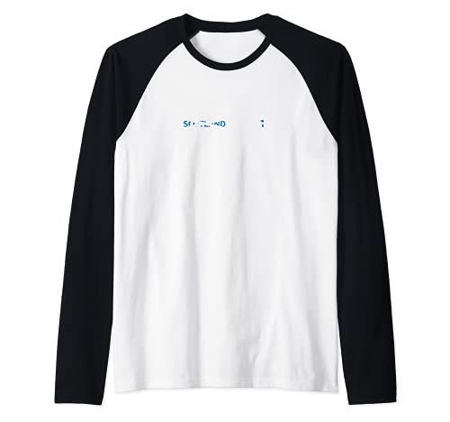 Flag Scotland Raglan Baseball Tee, Black