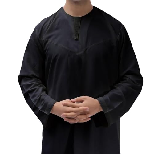 Omani/Emerati Dishdasha – Mens Omani/Emirati Style Thobe Classic - Full Length Long Sleeve Islamic Jubbah's