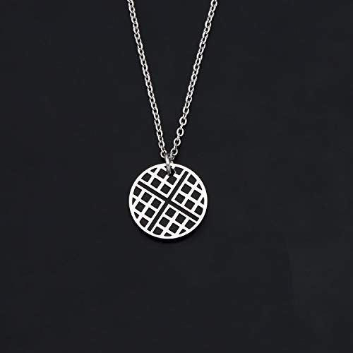 CENWA Waffle Necklace Waffle Gift Waffle Jewelry Eggo Waffle Necklace3